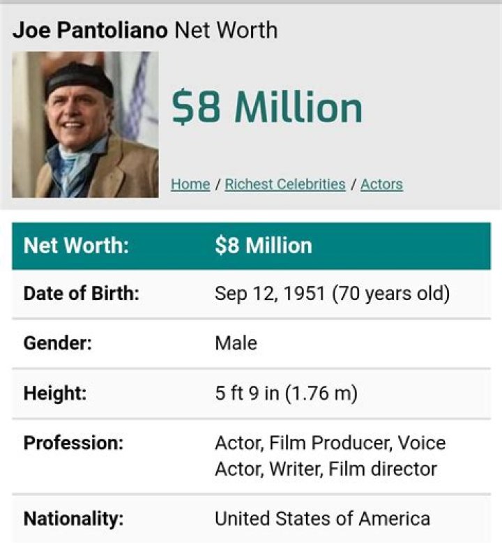 Joe Pantoliano Net Worth - SkyVlog